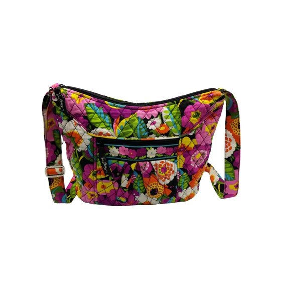 Vera Bradley Purse Va Va Bloom Colorful Floral Print Fabric Quilted Cross Body - Picture 4 of 15